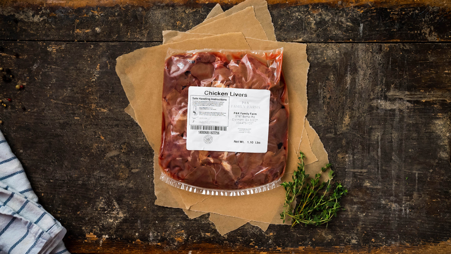 Pasture Raised Chicken Livers (Corn and Soy Free)