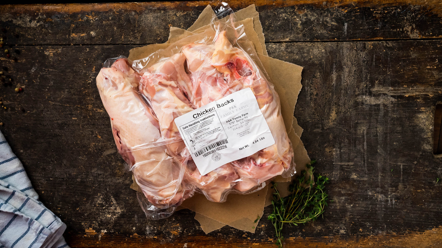 Pasture Raised Chicken Backs (Corn and Soy Free)