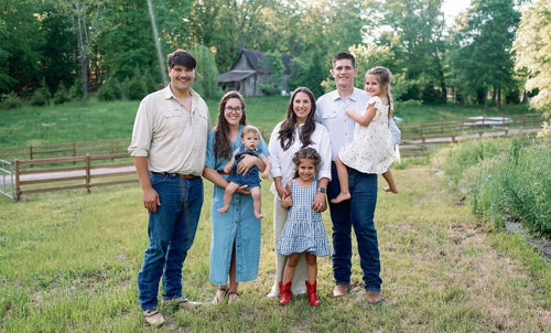 P&K Family farms farmers on their farm right down the road from Athens, Ga